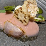 イタリア料理 小西屋 - 赤甘鯛とアオリイカ