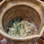 日本料理 かしづき - にゅうめん、カニ出汁。