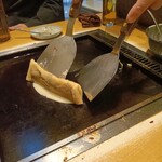 月島もんじゃ おこげ - あんこ巻き