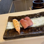 THE SUSHI TOKYO 旬 - 天使のエビ・マグロの中トロ２貫