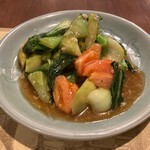 タイ料理 Sweet Basil - ★8.5野菜の盛り合わせのカキソース炒め　