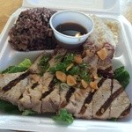 Pioneer Saloon - グリルドアヒ(税込$13)にご飯はミックスグレインを指定(税込$0.5)