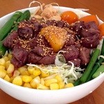 こだわりダイニング 花ざかり - ハラミサイコロステーキ丼（ランチパスポート）