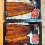 鰻の成瀬 - 料理写真:食べくらべ重大盛り(下)、上うな重梅大盛り(上)