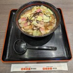 極楽湯東大阪店 お食事処 - 注文：十割そば和ちゃんぽん---税込1,000円