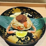 鮨あさひ - セコガニ(外子、内子、身、シャリ)のドリア風