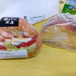 Pasco 夢パン工房 札幌アピア店 - お世話になった（笑）塩パン海老＆アボカド　と　牛乳フレンチクーヘン