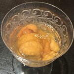 やまぐち - 蝦夷馬糞うに　紅まどんな　黄色人参のピューレ