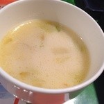 ペッパー - 201412  ペッパー  ★Bランチ（若鶏の和風辛子焼＆タコ入りクリームコロッケ）（860円）★ スープ