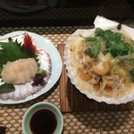 Sushijin - 冬限定北海道産ほたて貝のお造りと磯焼き