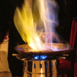 銀座 レカン - フランベします。