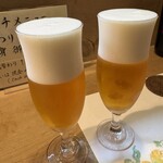 浜町 ふじ田 - 生ビールで乾杯