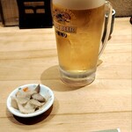 甚作 - 料理写真:ビールとお通し
