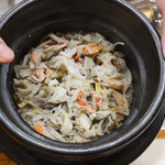 銀座おかもと - 天然まいたけ、栗の炊き込みご飯