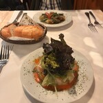 ラベイユ - 前菜　バゲット、アボガド小海老サラダ