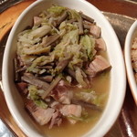 シェラトン都ホテル東京 - 豚バラ肉とキャベツ，牛蒡の煮込み　茸ご飯と銀杏を添えて２０１４年１２月