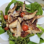 ロピア - 取り出して・・水分とってから・・レンジ調理器で両面10分ずつ焼いたの。パリパリ感が最高♬病みつき♬