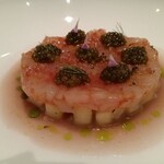 フィリップ・ミル 東京 - 北海道産 甘海老のタルタル
      フヌイユとグラニースミス　野菜の旨味とハーブの香り