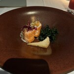 DRAWING HOUSE OF HIBIYA - 芸北サーモンミキュイ 
      サーモンキャビアのソース