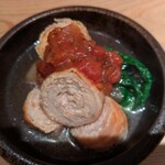 おかざき食堂 - 豚バラ巻き大根豆鼓トマトソース