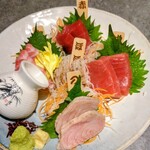 魚心 - 本まぐろの5点盛りの煙幕終了