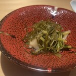 鮨 恵比寿 幸凛 - 箸休め　蕪と三つ葉と昆布のおひたし