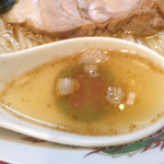 麺座 かたぶつ - 鱈の追い煮干し中華そばのスープ