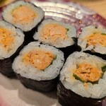 回転寿し トリトン - あんきも旨みそ巻。