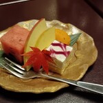 大丸旅館 - デザート フルーツ。