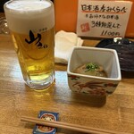 居酒屋山さん - 「ビールとお通し」