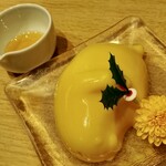 すし酒場 握わい - クリスマスセット!?のプリン、メープルシロップで食べる不思議系