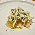 noya - エビのセロリ乗せ、りんごのソース