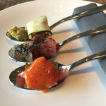 L’AS - 寒ブリのマリネ ３種の味わい