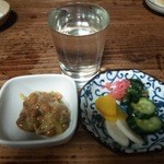 武蔵屋 - ３杯め　納豆と漬物盛