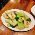 ビストロタイ - 青菜のピリ辛炒め（この日はチンゲン菜）辛さは3段階で調整できます