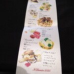 クイントカント - 手書きの料理説明、素敵！