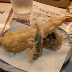 音威子府TOKYO - ナス、エビ、シシトウの天麩羅