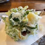 蕎舎 - かき揚げ