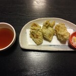 歌行燈 本店 - カキあおさ天ぷら