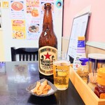 味楽 - ■ サッポロラガービール (赤星) 大瓶(633)、840円