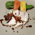 イタリア料理を食べに行こう - 低温ロースト22時間なんとか高原豚◎　　万願寺とパプリカ◎◎