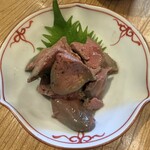 蕎麦と鶏 はんさむ - 白レバーオイル漬