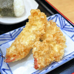 六平うどん - とり天