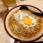 そばの神田 - 月見そば(1.5玉)