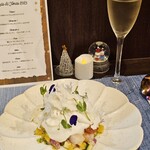 ソババル チリエージョ - 海老の昆布〆マリネとカリフラワーのサラダ