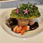 ソババル チリエージョ - 鱈とサーモンのロートロ　生ハムフランとフンギフリッティ　カシスソース