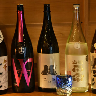 愛知県の地酒を中心に厳選した日本酒◎酒米に合わせた提案も可能