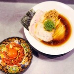 Ramen Ao - 秋田牛脂の醤油そば+牛たたき飯