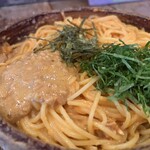 スパゲティーnokishita - たらことウニとなっとう+青しそ＋ツナ