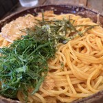 スパゲティーnokishita - たらことウニとなっとう+青しそ＋ツナ